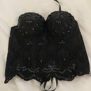 Stunning lace corset with beading details